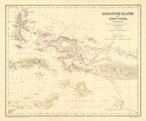 Indie Prints: DUTCH EAST INDIES:Moluccas Maluku Papua New Guinea.DORNSEIFFEN, 1892 old map