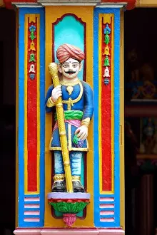Gujarat Prints: Dwarpal statue on Dariyalal temple ; Bhuj ; Kutch ; Gujarat ; India ; Asia