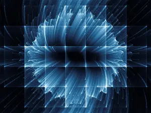 Design Element Prints: Dynamic Background series. Abstract design made of fractal motion textures on the subject of science