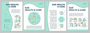 Newsletter Prints: Ear health and care brochure template