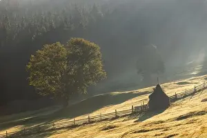 Early fall landscape in the beautiful Romanian villages