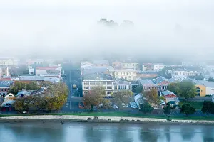 Mists Prints: Early morning mist over Whanganui River Wanganui North Island New Zealand