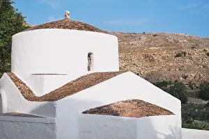 Enchanting Prints: Early morning, St. George church in Lindos town