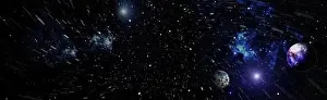 Astronaut Prints: The Earth from space on a black background