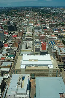 Rundown Prints: East view from top of Carlton Centre, Johannesburg, South Africa, of downtown Johannesburg