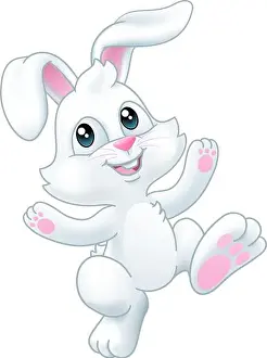 Hopping Prints: Easter Bunny Rabbit Cartoon