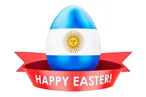Easter Egg Prints: Easter egg with Argentinean flag
