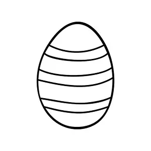 Easter egg doodle illustration isolated on a white background