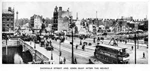 Vintage Print Prints: Easter Rising, Sackville Street and Eden Quay after the revolt