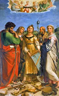 Martyrdom Prints: The Ecstasy of St. Cecilia. 1514. Cecilia Raphael