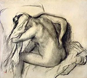 Edgar Degas Prints: Edgar Degas, After the Bath, Woman Drying Her Hair