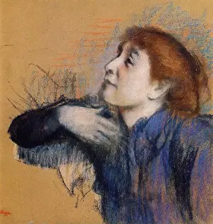 Figurative Prints: Edgar Degas - Bust Woman C 1885
