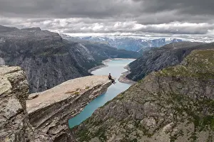 Majestic Mountain Prints: On the edge. Trolltunga, Norway