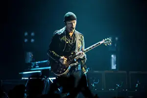 Hydro Prints: The Edge of U2 performs at the SSE Hydro as part of their iNNOCENCE + eXPERIENCE tour on November 6