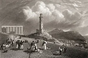 Nelson Prints: Edinburgh, Scotland. The Calton Hill