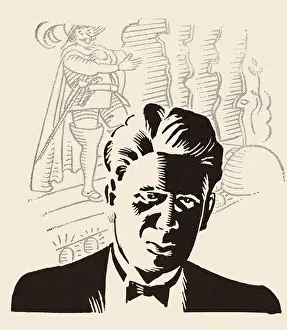 Personaje Prints: Eduard Toldrà Soler (1895-1962). Músico catalán. Dibujo de 1934