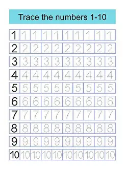 Tracing Prints: Educational material for kids. Preschool worksheet activity