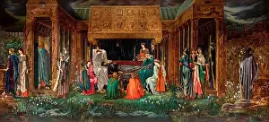Pre Raphaelite Prints: Edward Burne-Jones, painting, The Last Sleep of Arthur in Avalon, 1881-1898