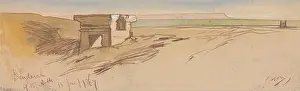 Landscape Painting Prints: Edward Lear Dendera, 9 15 am, 15 January 1867 (157) Google Art Project