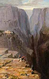 Zagori Prints: Edward Lear, Zagori, Greece, landscape painting, 1860