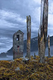 Rotting Prints: Eerie old ruins of Treadwell on Douglas Island, Juneau, Alaska USA