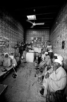 Egypt, atmosphere in a cafe, village of Drao