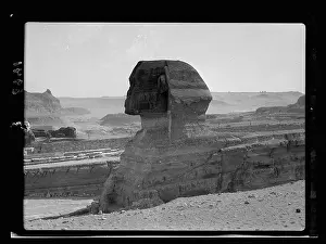 Egypt. Sphinx & pyramids. Sphinx (profile, rather close view) LOC matpc.17964