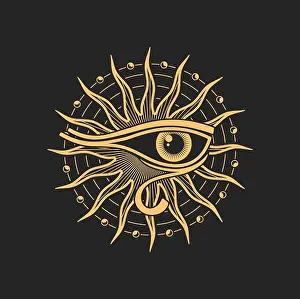 Occult Prints: Egyptian occult and esoteric magic symbol