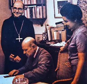 Abbot Prints: EL ABAD ESCARRE Y PAU CASALS, PRADA DE CONFLENT. COLECCIÓN PRIVADA