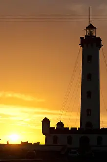 Light House Prints: El Faro lighthouse in La Serena (Norte Chico), Chile at Dusk