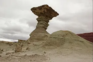 Grey Sky Prints: El Hongo, mushroom shaped rock formation