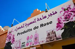 Dades Valley Prints: El Kelaa Des M'Gouna, the rose capital of Morocco prepares for the annual Rose Festival held in early May