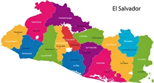 El Salvador Prints: El Salvador map