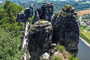 Natural Park Prints: Elbe Sandstone Mountains above the Elbe Valley