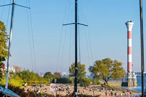 Journeys Prints: Elbstrand, lighthouse, Blankenese, Hamburg, Germany