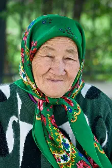 Elderly Kyrgyz Woman in Naryn Kyrgyzstan