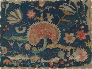 Embroidery Prints: Eleanor Cunningham's circa 1937 Embroidery' depicts a textile piece with stitched decorative patterns