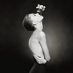 Desire Prints: Elegant beautiful nude woman with perfect sexy body