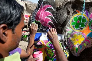 Jaipur Prints: Elephant festival in Jaipur, India