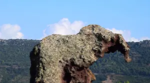 Point Prints: elephant rock in italy, the elephant rock ist a natural phenomenon from granite in north sardinia