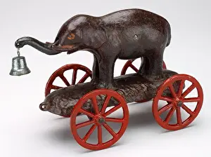 1905 Prints: Elephant on Wheels' (converted bell toy) mechanical bank