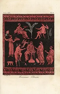 Giulio Ferrario Prints: The Eleusinian Mysteries, initiations for the cult of Demeter and Persephone based at Eleusis