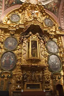 Iglesia Prints: Elk187-5340v Mexico, Queretaro, Iglesia de Santa Rosa de Viterbo, interior