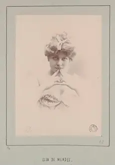 1897 Prints: Elsa de Mendès appears in a press photograph dated 1897