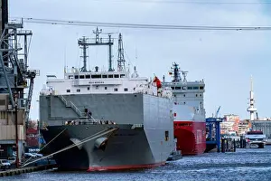 Wait Prints: Emden, car transporter ships, VW plant, East Frisia, Lower Saxony
