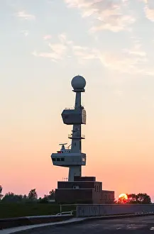 Evening Glow Prints: Emden, Germany, Lighthouse at sunset Knock