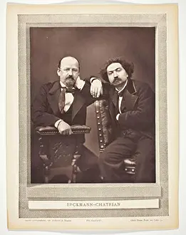 Two Men Prints: Émile Erckmann and Alexandre Chatrian by Pierre Petit