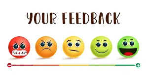 Expressions Prints: Emoji feedback rating vector banner