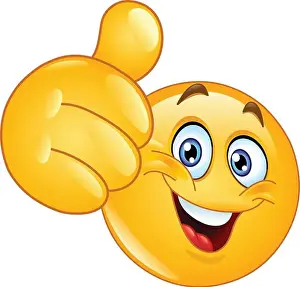 Cheer Prints: Emoticon showing thumb up