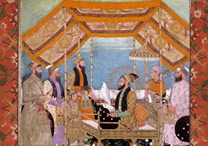 Sultan Prints: Emperor Aurangzeb with his third son